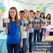Classroom Table Numbers 1–10 Set with Metal Stands – Double-Sided Composition Style Group Number Cards for Teacher Classroom Management, Team Labels & Desk Organization (Back to School Decor)